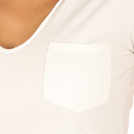 Kaporal - Tee Shirt Poche Femme Salud Blanc 