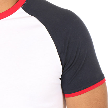 LBO - Tee Shirt Raglan 314 Blanc Bleu Rouge