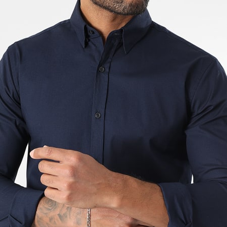 LBO - Chemise Manches Longues Slim Fit 293 Bleu Marine