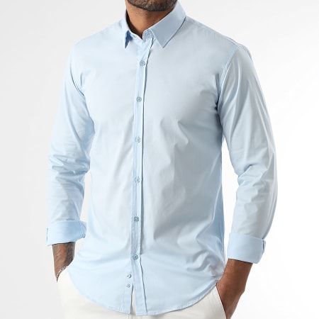 LBO - Slim Fit overhemd met lange mouwen 294 Lichtblauw