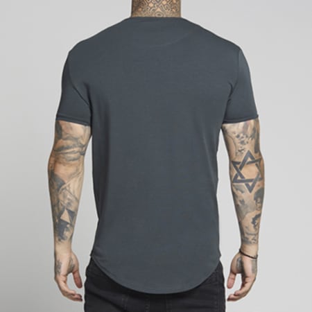 SikSilk - Tee Shirt Oversize Gym Gris Anthracite