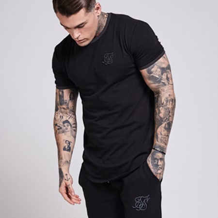 SikSilk - Tee Shirt Oversize Gym Noir