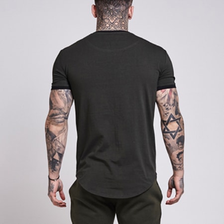 SikSilk - Tee Shirt Oversize Gym Vert Kaki 