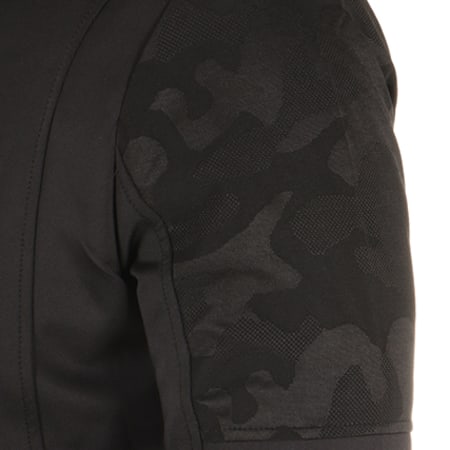 Gov Denim - Sweat Zippé Capuche 173055 Noir Camouflage 