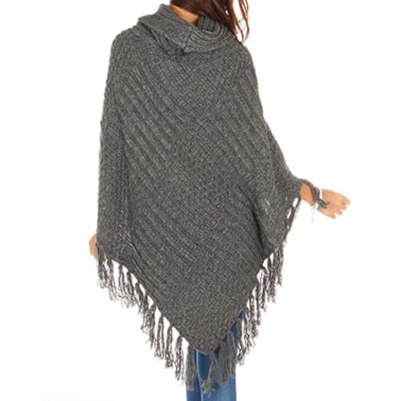 Deeluxe - Poncho Femme Bank Gris Anthracite 