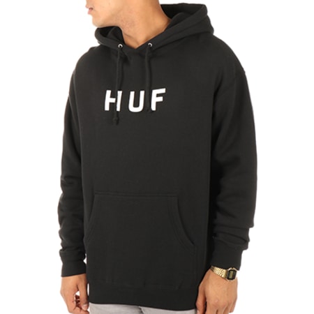 HUF - Sweat Capuche Original Logo Noir