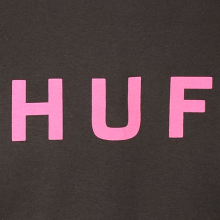 HUF - Tee Shirt Original Logo Noir Rose