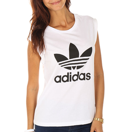 Adidas Originals - Tee Shirt Femme Boyfriend Trefoil BP5471 Blanc 