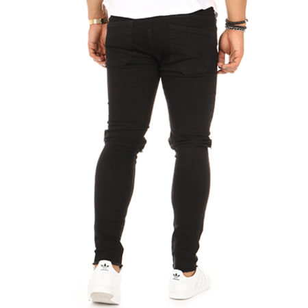 Only And Sons - Jean Skinny Troué Warp Colored Noir