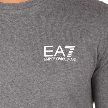 EA7 Emporio Armani - Tee Shirt Manches Longues 6YPT54-PJ30Z Gris Anthracite Chiné 