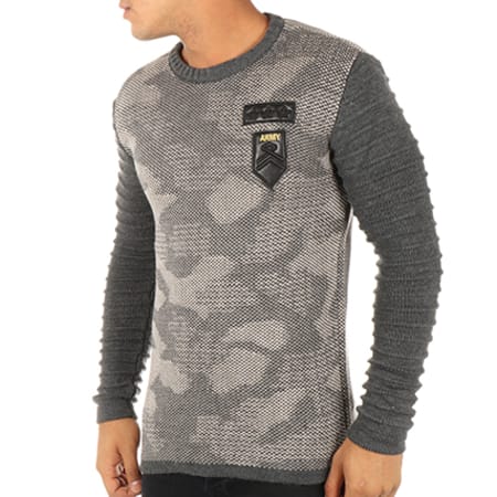 Ikao - Pull F3474 Gris Anthracite Camouflage