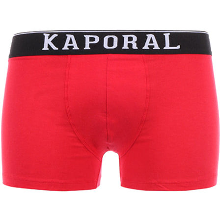 Kaporal - Lot De 3 Boxers Quad Blanc Noir Rouge