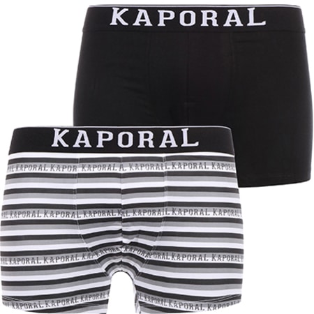 Kaporal - Lot De 2 Boxers Quela Noir Gris 