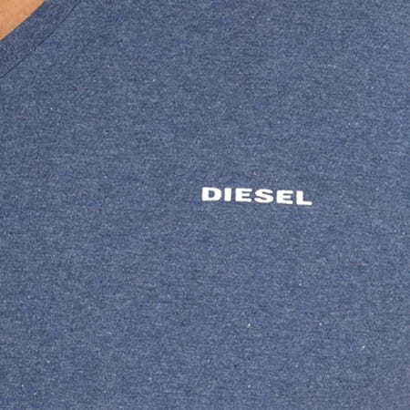 Diesel - Tee Shirt V Neck Underdenim 00S2SM-0LAOP Bleu Marine Chiné