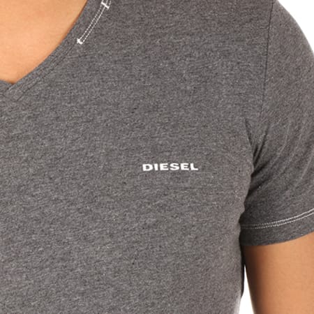 Diesel - Tee Shirt V Neck Underdenim 00S2SM-0LAOP Gris Anthracite Chiné 
