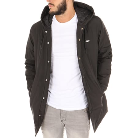 Obey Parka Singford Stadium Noir LaBoutiqueOfficielle