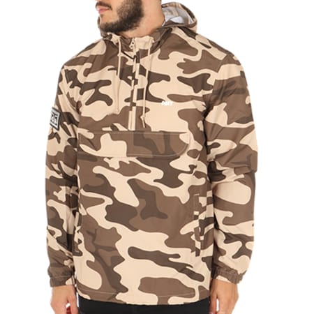 Obey - Coupe-Vent Crosstown Beige Marron Camouflage 