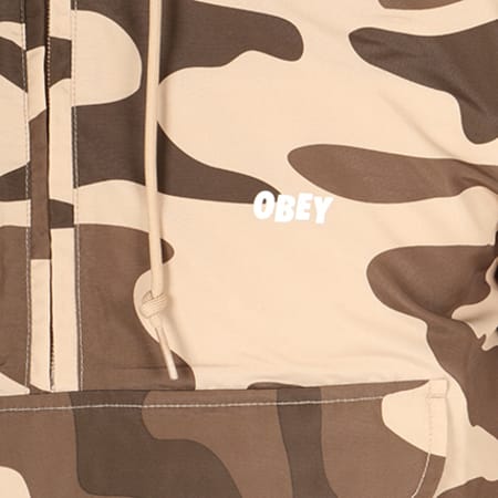 Obey - Coupe-Vent Crosstown Beige Marron Camouflage 