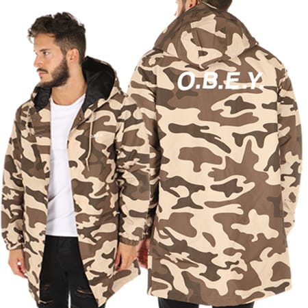 Obey - Coupe-Vent Hester Camouflage Beige Marron