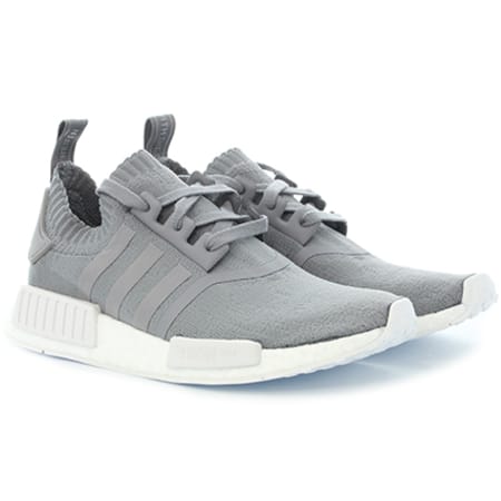 Adidas Originals - Baskets NMD R1 PrimeKnit BY8762 Grey Three Footwear White