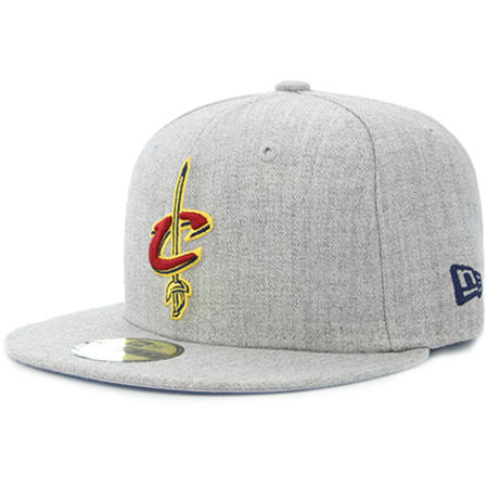 New Era - Casquette Fitted NBA Heather 59Fifty Cleveland Cavaliers Gris Clair Chiné 
