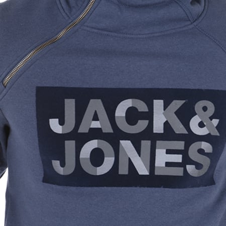 Jack And Jones - Sweat Capuche Kalvo Bleu Marine