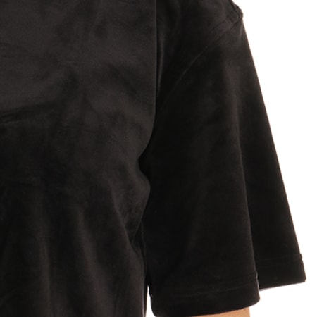 Urban Classics - Tee Shirt Crop Femme Velours TB1729 Noir