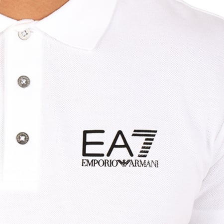 EA7 Emporio Armani - Polo Manches Courtes 6YPF52-PJ61Z Blanc