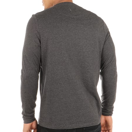Farah - Tee Shirt Manches Longues Denny Marl Gris Anthracite