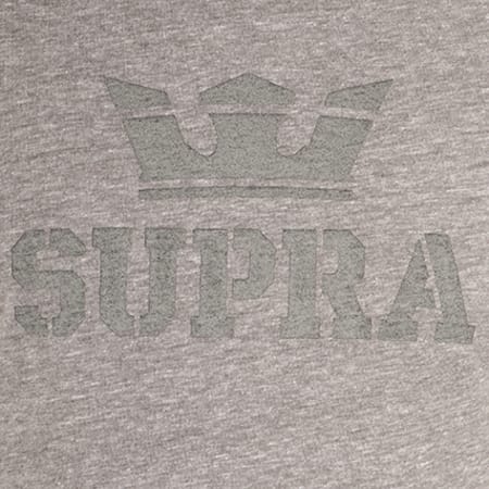 Supra - Tee Shirt Oversize Manches Longues 103778 Gris Chiné