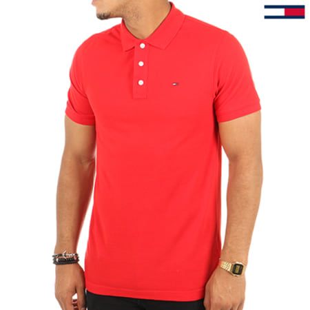 Tommy Hilfiger - Polo Manches Courtes 0488 Rouge