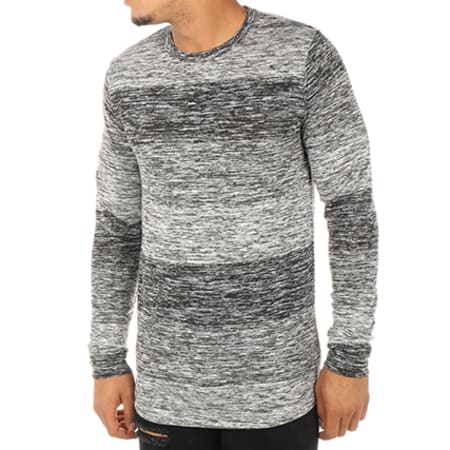 Deeluxe - Tee Shirt Manches Longues Hereo Gris Chiné