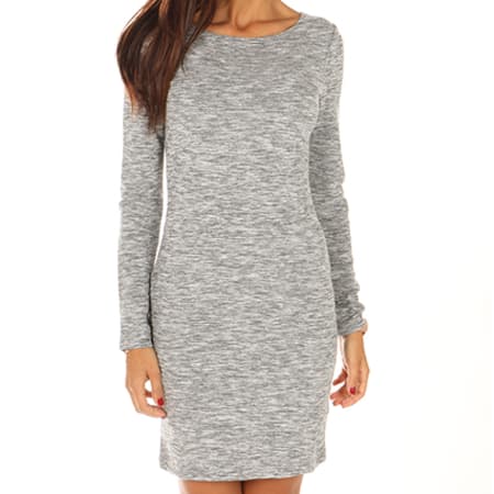 Deeluxe - Robe Manches Longues Cool Gris Chiné