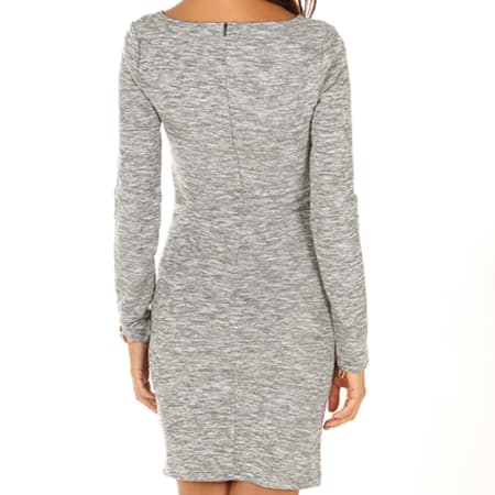 Deeluxe - Robe Manches Longues Cool Gris Chiné