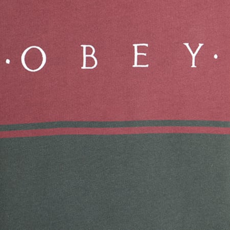 Obey - Sweat Crewneck Roebling Vert Kaki Bordeaux