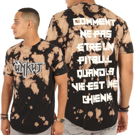 Unkut - Tee Shirt Oversize Pitbull Noir Ecru
