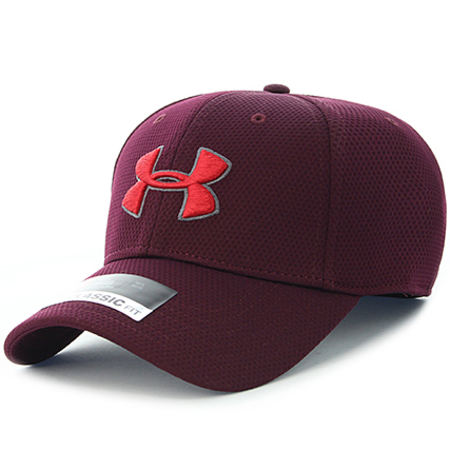 Under Armour - Casquette Fitted Blitzing II Bordeaux Rouge