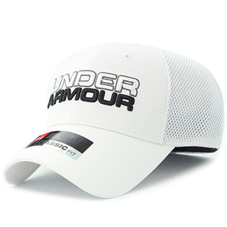 Under Armour - Casquette Fitted Sportstyle Mesh Blanc