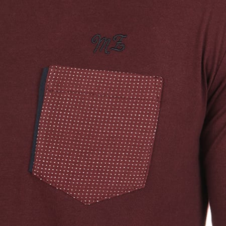 MZ72 - Tee Shirt Manches Longues Poche Tally Bordeaux
