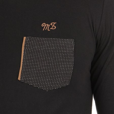MZ72 - Tee Shirt Manches Longues Poche Tally Noir
