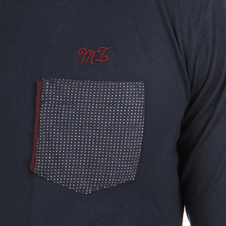 MZ72 - Tee Shirt Manches Longues Poche Tally Bleu Marine