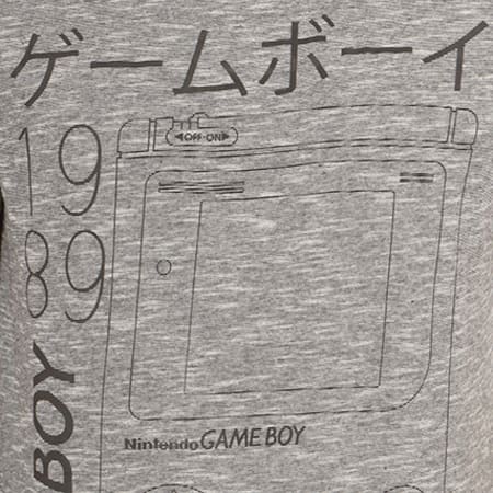 Nintendo - Tee Shirt Gameboy Grindle Gris Anthracite Chiné