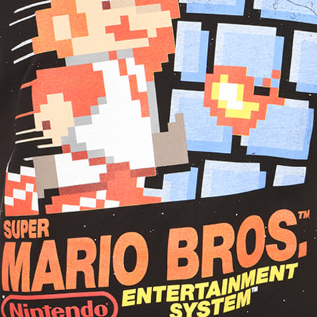 Super Mario - Tee Shirt Super Mario Brother Noir 