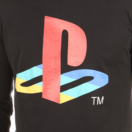Playstation - Tee Shirt Manches Longues Classic Logo Noir 