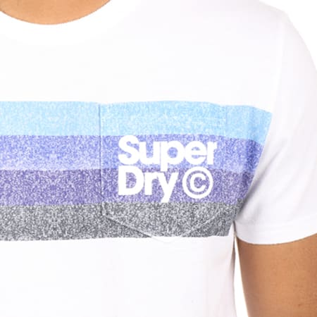 Superdry - Tee Shirt Poche Retro Mountaineer Blanc
