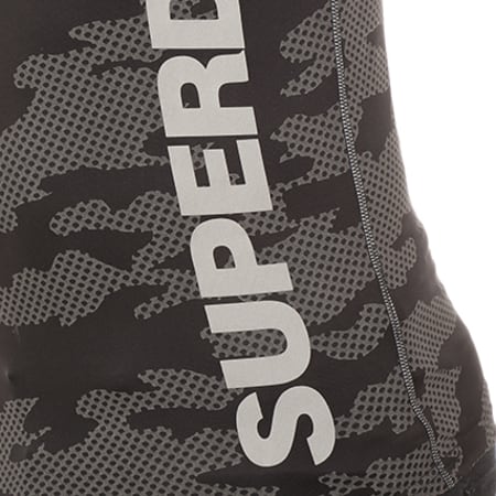 Superdry - Tee Shirt Sport Athletic Gris Noir Camouflage
