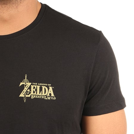 Zelda - Tee Shirt Golden Game Logo Noir