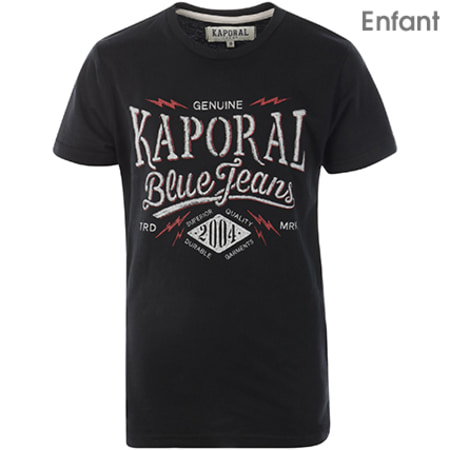 Kaporal - Tee Shirt Enfant Naker Noir 