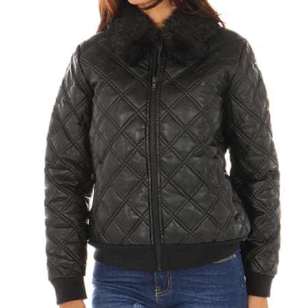 Kaporal - Veste Zippée Fourrure Femme Bruny Noir