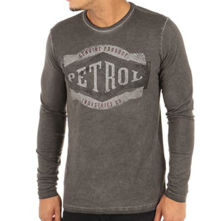 Petrol Industries - Tee Shirt Manches Longues TLR625 Gris Anthracite